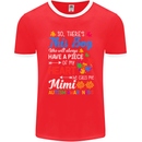 Boy Calls Me Mimi Autistic Autism Awareness Mens Ringer T-Shirt FotL Red/White