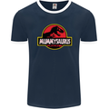 Mummysaurus Funny Mother's Day Mummy Mens Ringer T-Shirt FotL Navy Blue/White