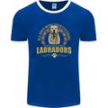 A Labrador Dog Mens Ringer T-Shirt FotL Royal Blue/White