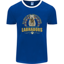 A Labrador Dog Mens Ringer T-Shirt FotL Royal Blue/White