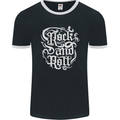 Rock and Roll Guitar Music Mens Ringer T-Shirt FotL Black/White