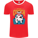 Its a Cowch Funny Cow Mens Ringer T-Shirt FotL Red/White