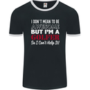 I Don't Mean to Be but I'm a Golfer Golf Mens Ringer T-Shirt FotL Black/White
