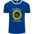 Marijuana at Least Its Not Crack Weed Mens Ringer T-Shirt FotL Royal Blue/White