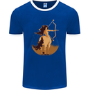 Sagittarius Woman Zodiac Star Sign Mens Ringer T-Shirt FotL Royal Blue/White