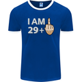 30th Birthday Funny Offensive 30 Year Old Mens Ringer T-Shirt FotL Royal Blue/White