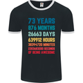 73rd Birthday 73 Year Old Mens Ringer T-Shirt FotL Black/White