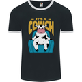 Its a Cowch Funny Cow Mens Ringer T-Shirt FotL Black/White