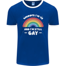 I'm 40 And I'm Still Gay LGBT Mens Ringer T-Shirt FotL Royal Blue/White