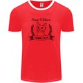 Home Is Where Your Cat Is Funny Kitten Mens Ringer T-Shirt FotL Red/White