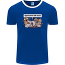 Sloth Board Games Funny Mens Ringer T-Shirt FotL Royal Blue/White