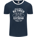 This Is What a Retired Electrician Looks Like Mens Ringer T-Shirt FotL Navy Blue/White