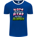 Not Having Kids the Dog is Allergic Funny Mens Ringer T-Shirt FotL Royal Blue/White