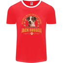 A Jack Russell Dog Mens Ringer T-Shirt FotL Red/White