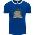 Mardi Gras Shake Your Bootie Mens Ringer T-Shirt Royal Blue/White