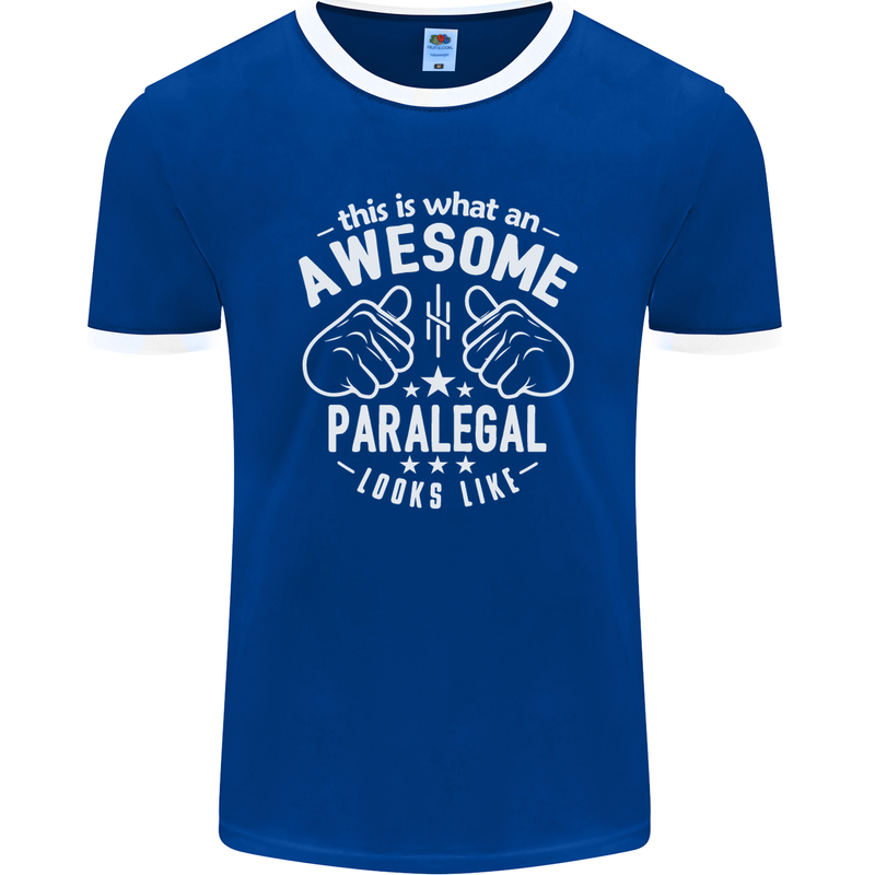 An Awesome Paralegal Looks Like Mens Ringer T-Shirt FotL Royal Blue/White