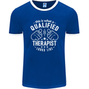 A Qualified Therapist Looks Like Mens Ringer T-Shirt FotL Royal Blue/White