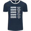 Dream Like Black Lives Matter History Month Mens Ringer T-Shirt FotL Navy Blue/White