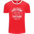 An Awesome Traffic Warden Looks Like Mens Ringer T-Shirt FotL Red/White