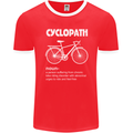 Cyclopath Funny Cycling Bicycle Cyclist Mens Ringer T-Shirt FotL Red/White