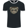 A Ferret Head Mens Ringer T-Shirt FotL Black/White