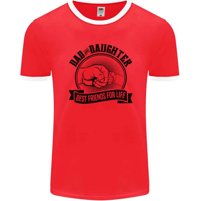 Dad & Daughter Best Friends Father's Day Mens Ringer T-Shirt FotL Red/White