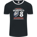 8 Year Wedding Anniversary 8th Rugby Mens Ringer T-Shirt FotL Black/White