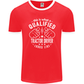 A Qualified Tractor Driver Looks Like Mens Ringer T-Shirt FotL Red/White