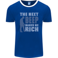 The Next Beep Funny Metal Detecting Mens Ringer T-Shirt FotL Royal Blue/White