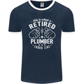 This Is What a Retired Plumber Looks Like Mens Ringer T-Shirt FotL Navy Blue/White