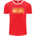 Beer Periodic Table Chemistry Geek Funny Mens Ringer T-Shirt FotL Red/White