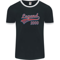 Legend Since 23rd Birthday 2000 Mens Ringer T-Shirt FotL Black/White