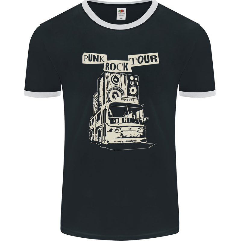 Punk Rock Tour Mens Ringer T-Shirt FotL Black/White