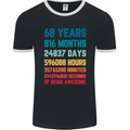 68th Birthday 68 Year Old Mens Ringer T-Shirt FotL Black/White