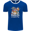 Dungeons and Guinea Pig Role Playing Game Mens Ringer T-Shirt FotL Royal Blue/White