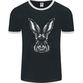 A Rabbit Head Mens Ringer T-Shirt FotL Black/White