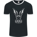 A Rabbit Head Mens Ringer T-Shirt FotL Black/White