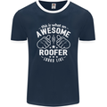 This Is What an Awesome Roofer Looks Like Mens Ringer T-Shirt FotL Navy Blue/White