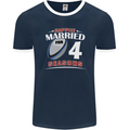 4 Year Wedding Anniversary 4th Rugby Mens Ringer T-Shirt FotL Navy Blue/White