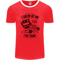 I Grew up on the Gamer Funny Gaming Mens Ringer T-Shirt FotL Red/White