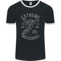 Extreme Motocross Motorbike Motox Mens Ringer T-Shirt FotL Black/White