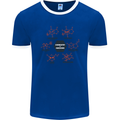 Chemistry is Awesome Alcohol Chocolate Love Mens Ringer T-Shirt FotL Royal Blue/White