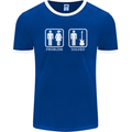 Problem Solved Guitar Funny Guitarist Mens Ringer T-Shirt FotL Royal Blue/White