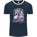 Escape the Abyss Scuba Diving Mens Ringer T-Shirt FotL Navy Blue/White