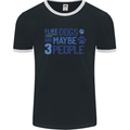 I Like Dogs and Maybe Three People Mens Ringer T-Shirt FotL Black/White