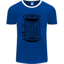 I'm Thinking Beer & Fishing Weekend Funny Mens Ringer T-Shirt FotL Royal Blue/White