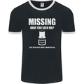 Missing 10 mm Socket Funny Plumer Mechanic Mens Ringer T-Shirt FotL Black/White