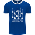 Too Many Guitars Said No Guitarist Mens Ringer T-Shirt FotL Royal Blue/White