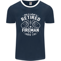 This Is What a Retired Fireman Looks Like Mens Ringer T-Shirt FotL Navy Blue/White