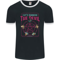 Let's Summon the Devil Ouija Board Demons Mens Ringer T-Shirt FotL Black/White